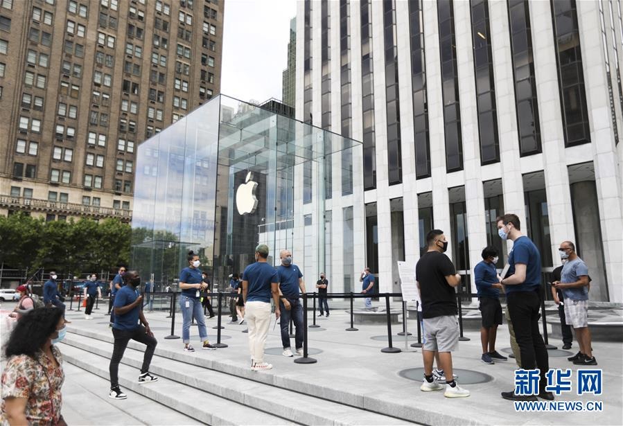 (國際)(2)紐約市部分蘋果商店“重啟”