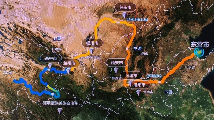 △黃河發(fā)源于青藏高原，呈“幾”字形流經(jīng)青海、四川、甘肅、寧夏、內(nèi)蒙古、山西、陜西、河南、山東9省區(qū)，全長(zhǎng)5464公里。(資料圖)