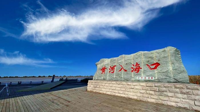 △黃河入海口位于山東東營(yíng)市墾利區(qū)。(總臺(tái)央視記者彭漢明拍攝)