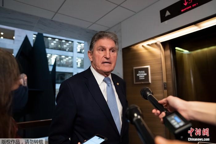 資料圖：美國民主黨籍參議員曼欽。