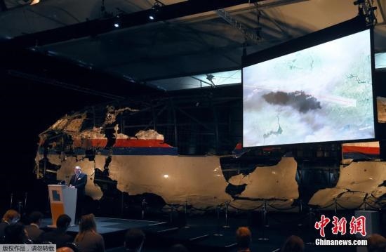 資料圖：MH17墜毀客機殘骸。