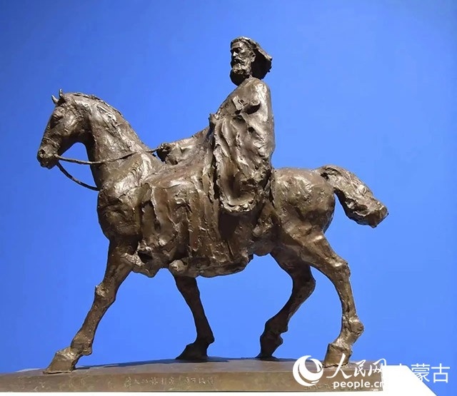 吳為山作品《馬可波羅》。人民網(wǎng)記者 富麗娟攝