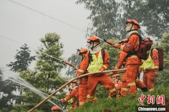 演練現(xiàn)場。瀘州消防供圖