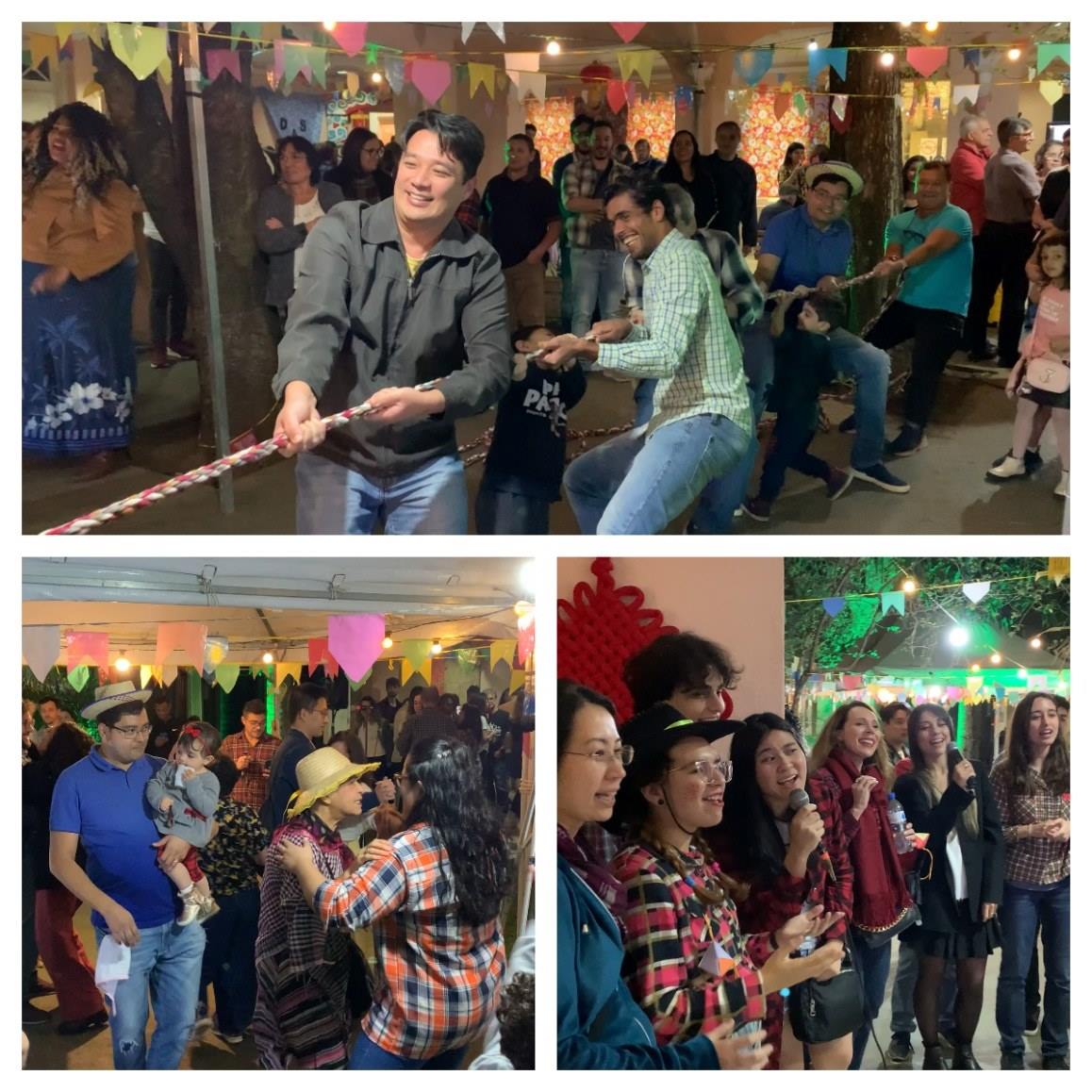 參與者在活動(dòng)中體驗(yàn)巴西豐收節(jié)文化元素。（圣保羅州立大學(xué)孔子學(xué)院供圖）