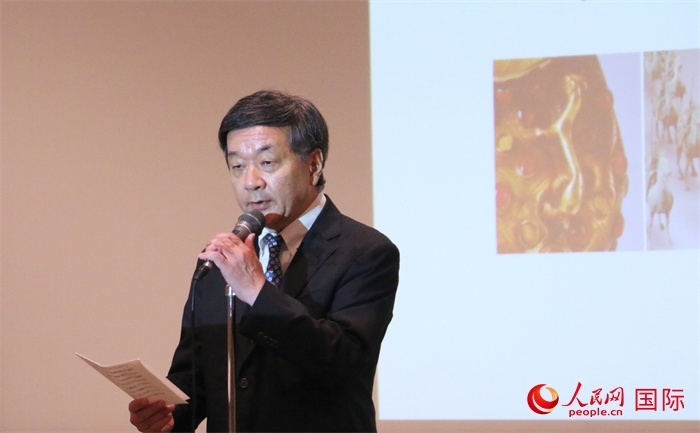 主辦方代表、富士美術館館長五木田聰致辭。（人民網(wǎng) 許可攝）