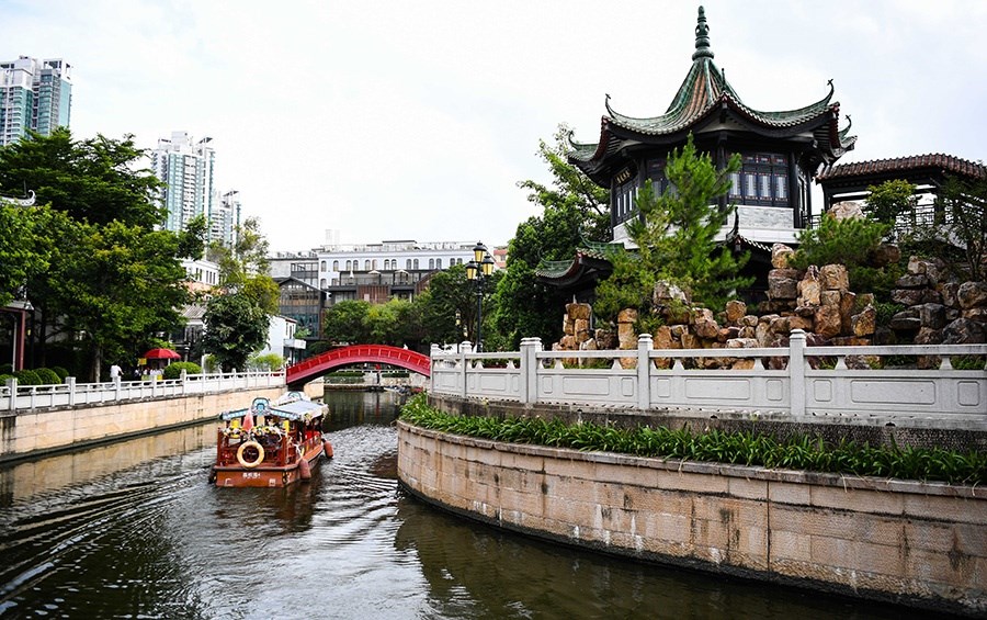 2022年7月19日拍攝的廣州永慶坊一角。新華社記者 鄧華 攝