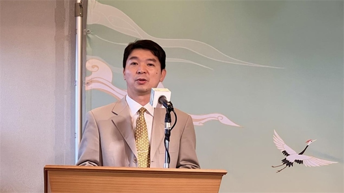 中國駐東京旅游辦事處主任歐陽安致辭。中國駐東京旅游辦事處供圖