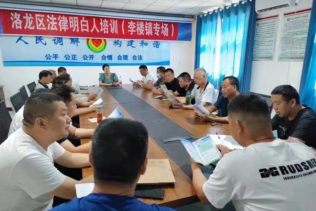 河南省洛陽市洛龍區(qū)李樓司法所開展《民法典》專題普法講座暨“法律明白人”培訓(xùn)。河南省司法廳供圖