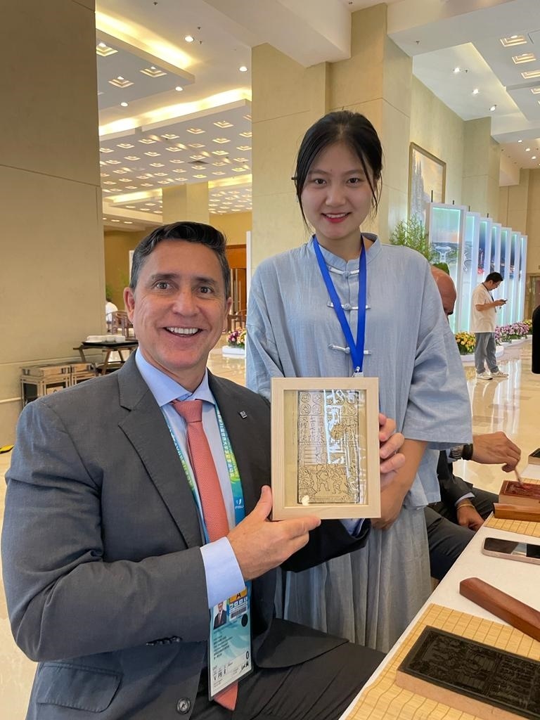 巴西大學生體育聯合會主席盧西亞諾·卡布拉爾。受訪者供圖