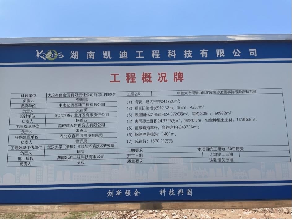 工程概況牌。 人民網(wǎng)記者 楊喬攝