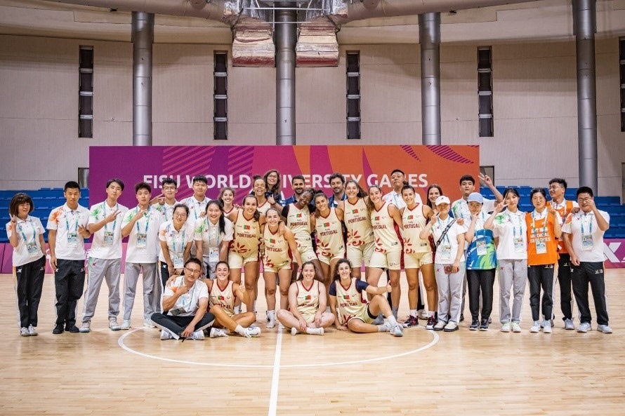 成都大運(yùn)會(huì)葡萄牙女子籃球隊(duì)。 受訪(fǎng)者供圖