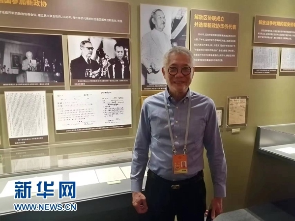 印尼廣東社團(tuán)聯(lián)合總會總主席張錦泉。新華網(wǎng)記者 侯強(qiáng) 攝