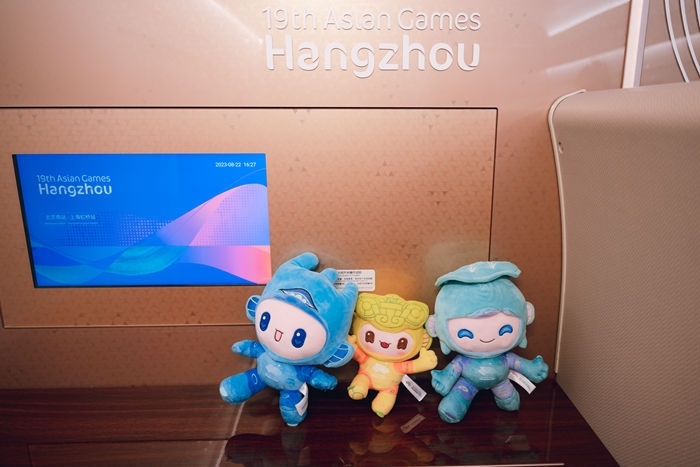 亞運(yùn)會(huì)吉祥物。上海鐵路局融媒體中心供圖
