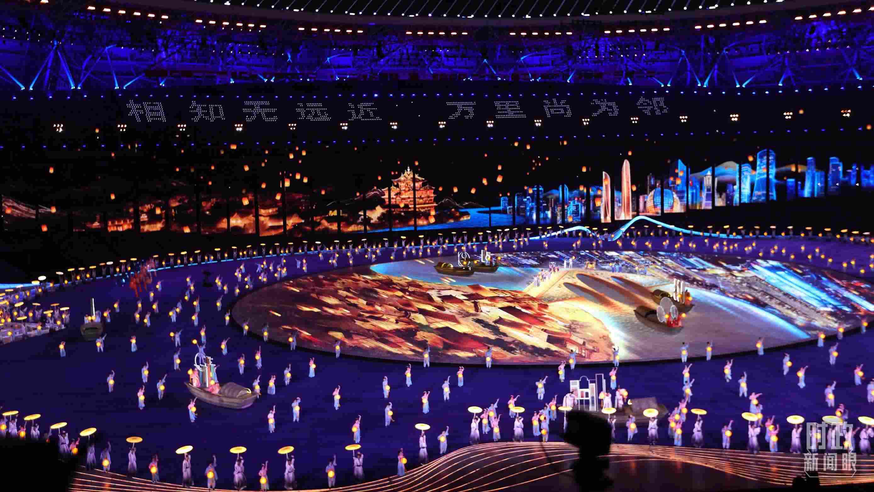 △杭州第19屆亞運(yùn)會(huì)開幕式。（總臺(tái)央視記者魏幫軍拍攝）