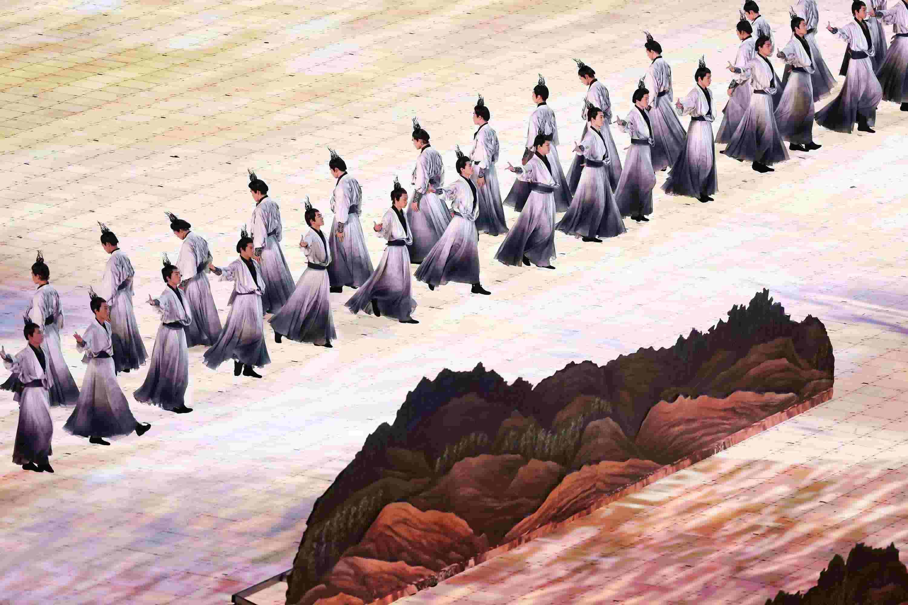 △2023年9月23日，演員在杭州第十九屆亞洲運(yùn)動(dòng)會(huì)開幕式上表演。