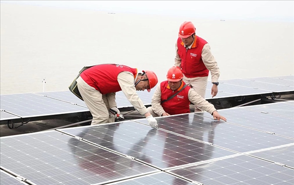 開(kāi)山島微電網(wǎng)的投運(yùn)建設(shè)。受訪者供圖