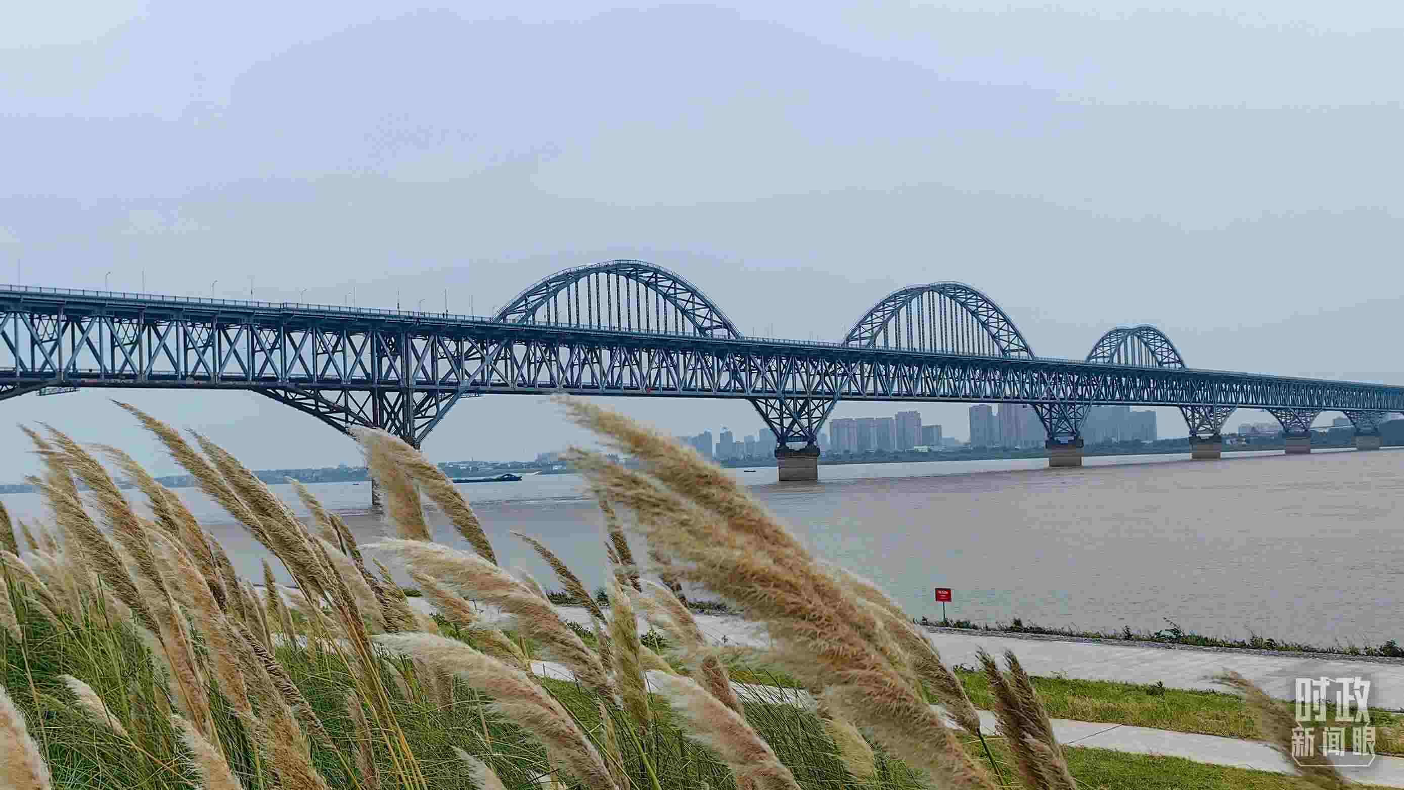 △長(zhǎng)江國家文化公園九江城區(qū)段。（總臺(tái)央視記者段德文拍攝）