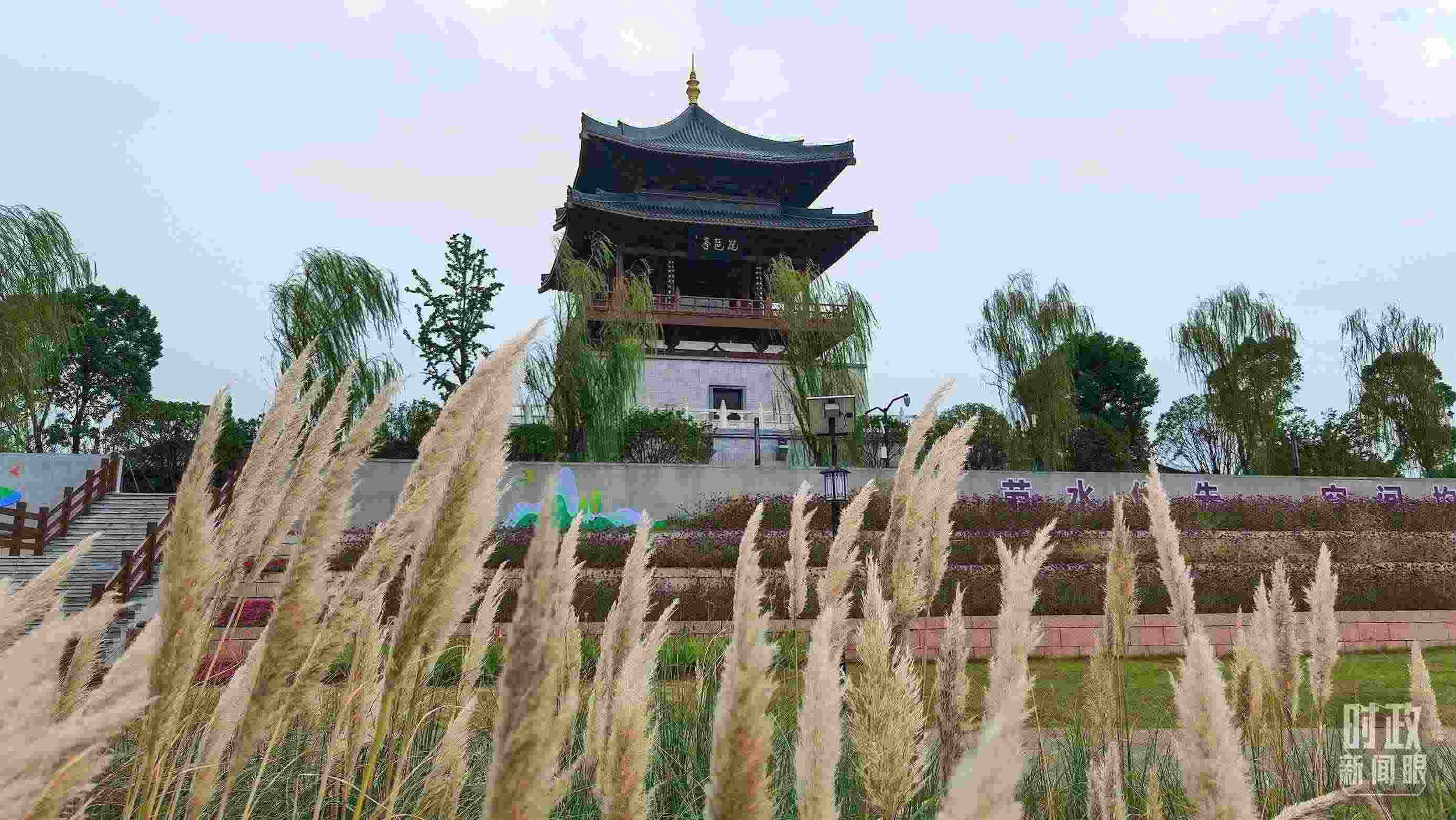 △長(zhǎng)江國家文化公園九江城區(qū)段。（總臺(tái)央視記者程鋮拍攝）