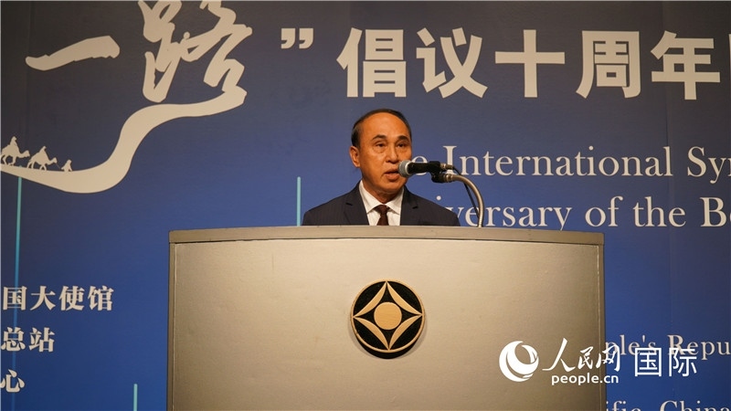 柬埔寨駐日大使圖伊瑞發(fā)言。人民網(wǎng) 蔣曉辰攝