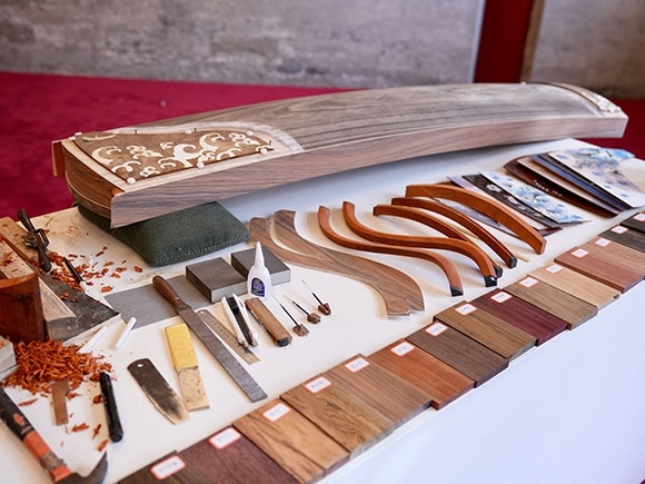 蘭考古箏制作展示。中央音樂學(xué)院供圖