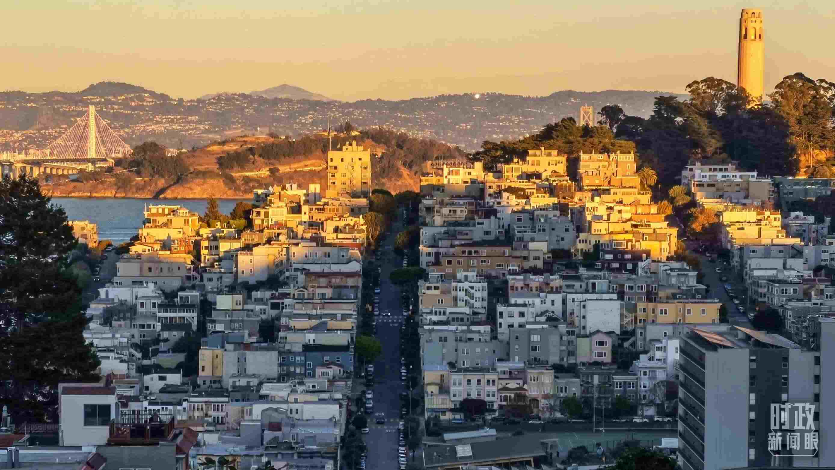 △舊金山街景。（總臺(tái)央視記者石丞拍攝）