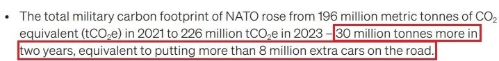 看看北約的“碳足跡”，就知道西方的氣候承諾有多扯