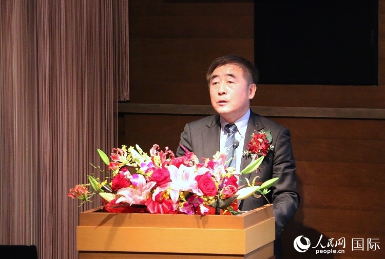 科盟會長楊克儉發(fā)表致辭。人民網(wǎng) 許可攝