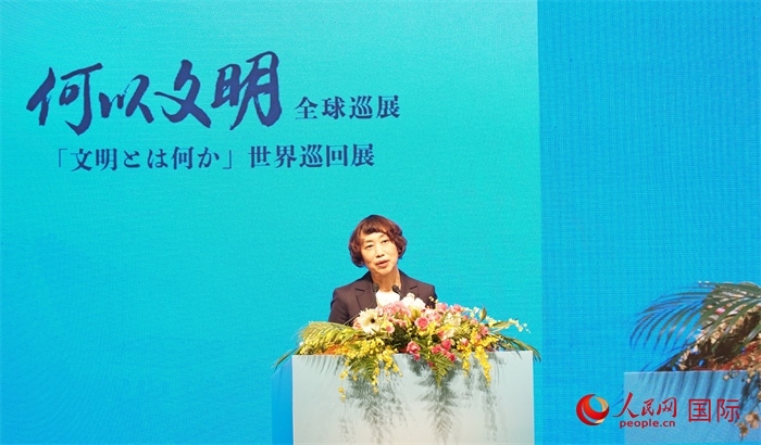 中央廣播電視總臺(tái)副臺(tái)長邢博致辭。人民網(wǎng) 蔣曉辰攝