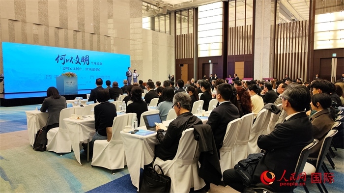 “何以文明”全球巡展?日本特展啟動(dòng)儀式現(xiàn)場(chǎng)。人民網(wǎng) 蔣曉辰攝