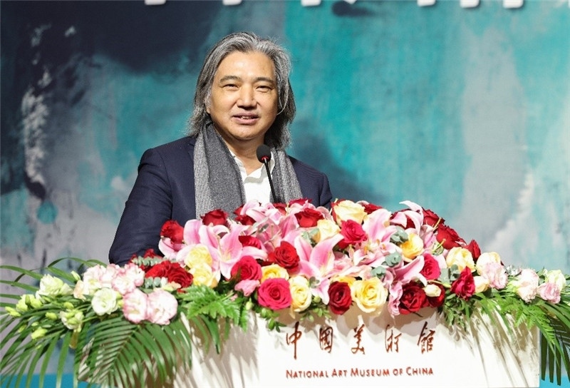 吳為山致辭。主辦方供圖