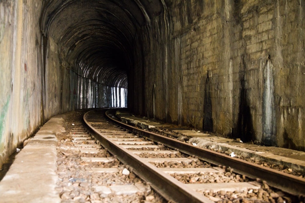 這是2013年3月22日拍攝的河口境內的米軌鐵路。