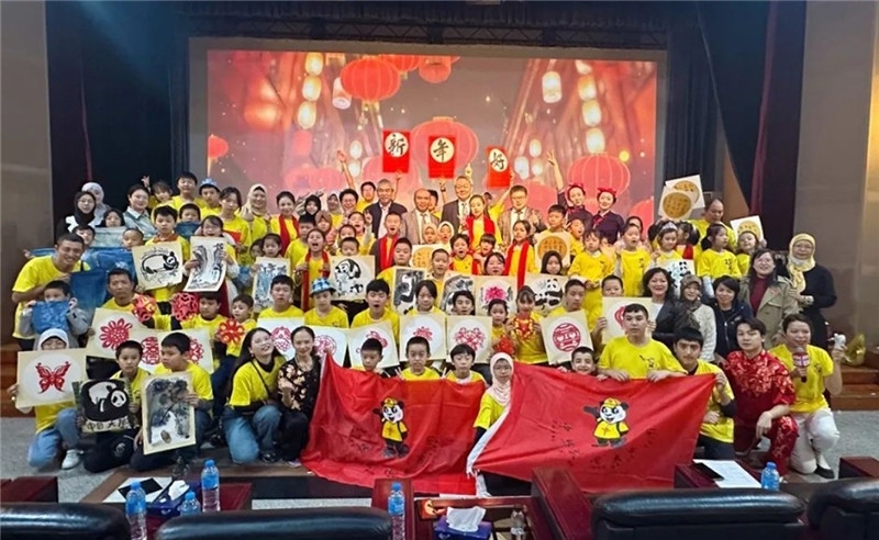 圖為2023“中華文化大樂園—埃及開羅營”閉幕式活動現(xiàn)場。主辦方供圖