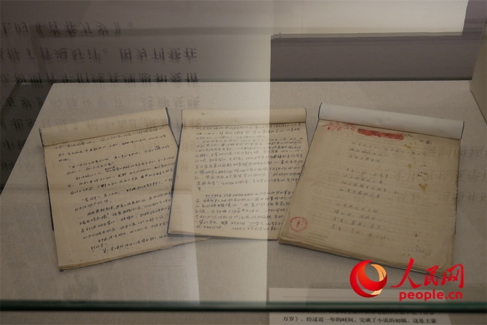 《青春萬歲》手稿。人民網(wǎng)記者 韋衍行攝