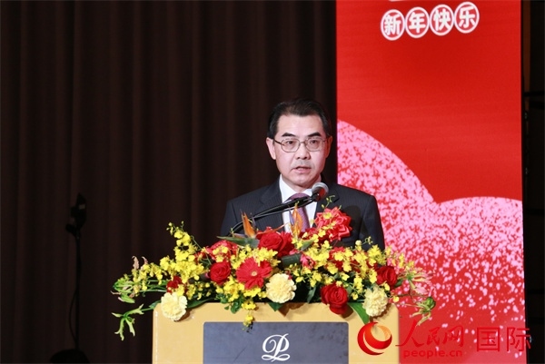 中國駐日本大使吳江浩致辭。人民網(wǎng) 許可攝