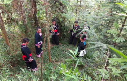 “瑤老”人民調(diào)解員翻山越嶺開展現(xiàn)場調(diào)解。