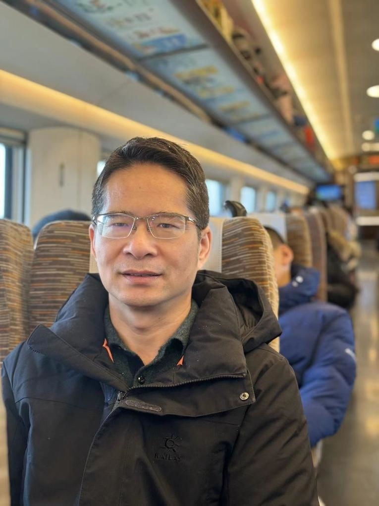 楊萬坤乘坐高鐵往返京津。（采訪對象供圖）