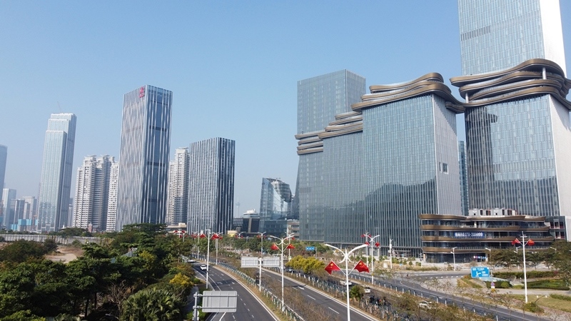 2024年1月1日，廣東珠海，橫琴粵澳深度合作區(qū)樓群。
