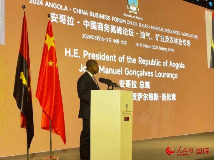 安哥拉總統(tǒng)若昂·曼努埃爾·貢薩爾維斯·洛倫索。人民網(wǎng)記者 張榮攝