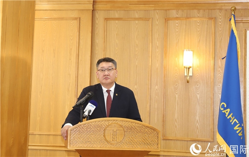 扎布赫楞部長致辭。人民網(wǎng)記者 霍文攝