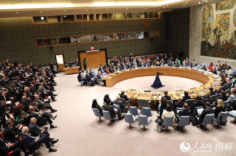 4月18日，聯(lián)合國總部安理會投票現(xiàn)場。 人民網(wǎng)記者 李志偉攝