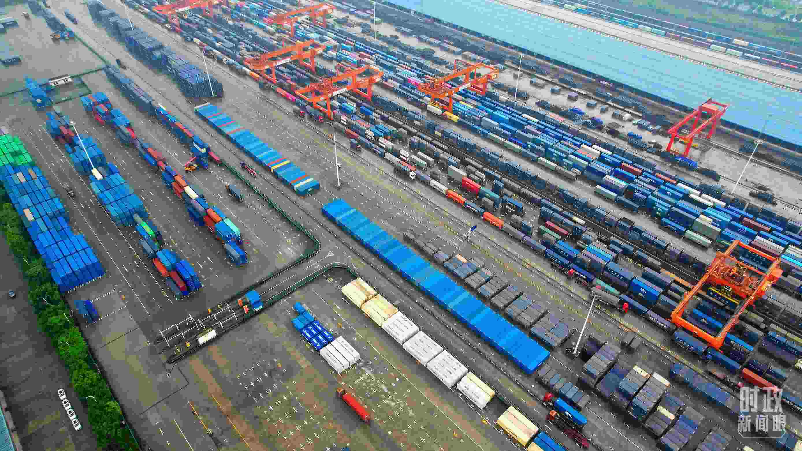 △重慶國(guó)際物流樞紐園區(qū)。（總臺(tái)央視記者范凱拍攝）