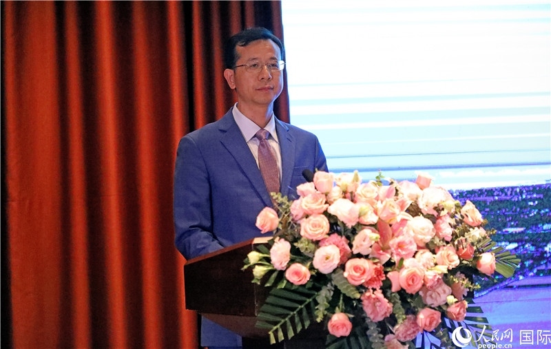 外交部外事管理司副司長姚紹俊在宣介會上致辭。人民網(wǎng)記者趙益普