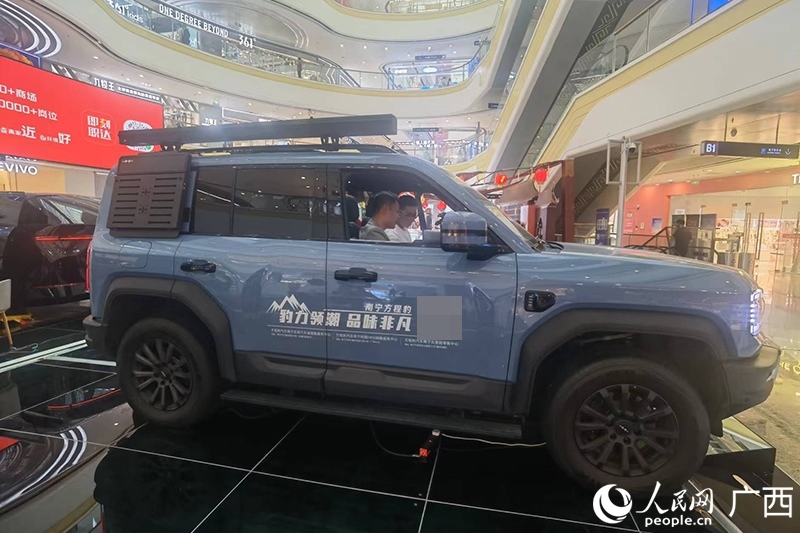 消費者在商場選購汽車。人民網記者 陳燕攝