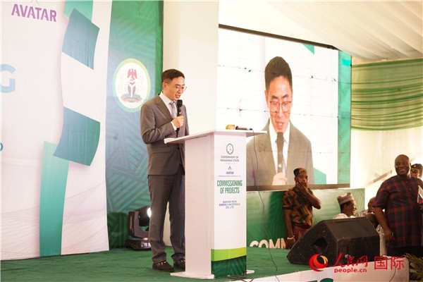 阿凡達(dá)新材料有限公司執(zhí)行董事朱興建致辭。人民網(wǎng)記者 姜宣攝