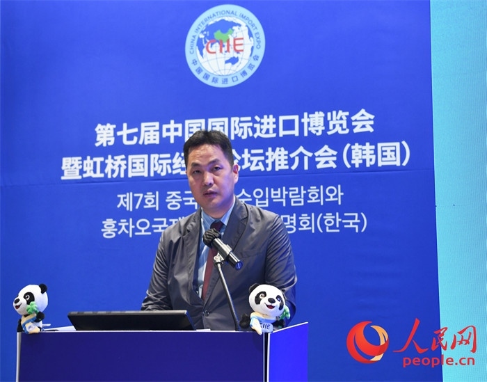 在華韓國創(chuàng)新中心代表金鐘文發(fā)言。 人民網(wǎng) 程安康攝