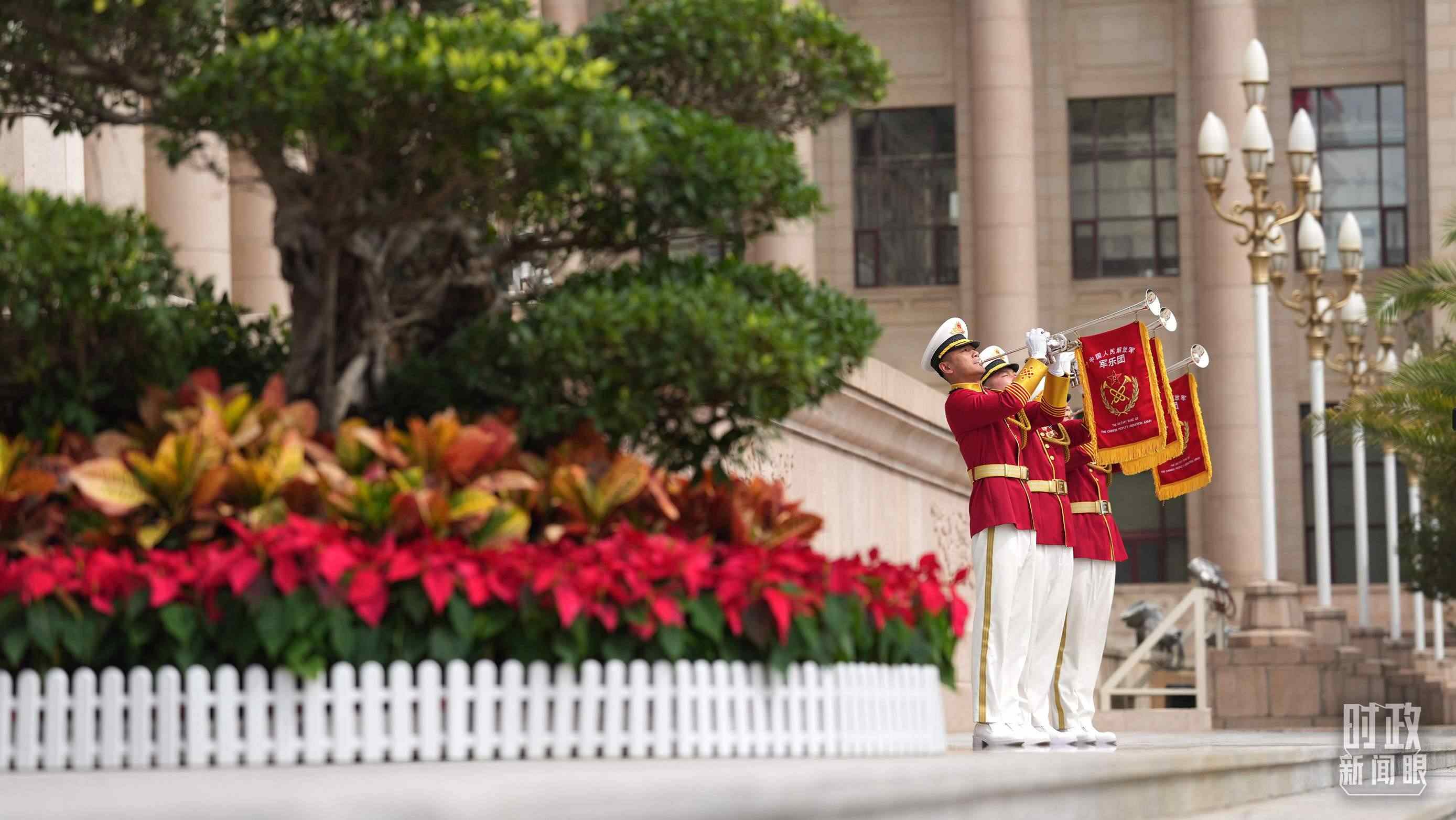 △歡迎儀式現(xiàn)場。（總臺國廣記者李晉拍攝）