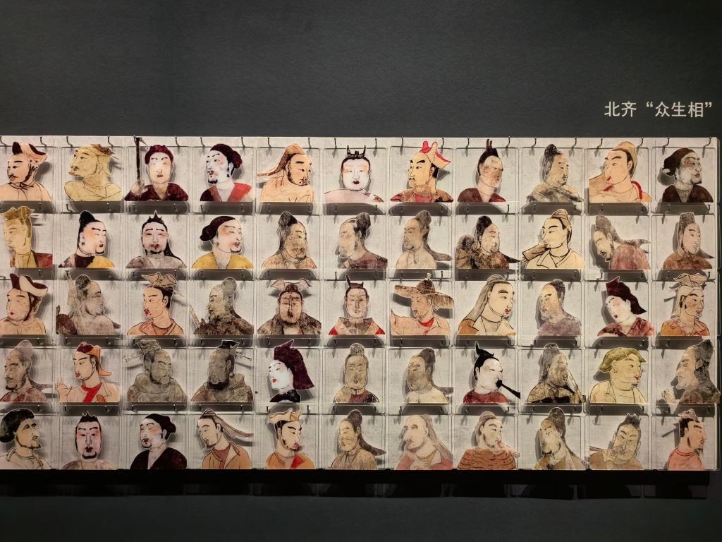 太原北齊壁畫博物館從山西北朝壁畫中提取人物元素展現(xiàn)當(dāng)時民族融合、文化交流。太原北齊壁畫博物館供圖