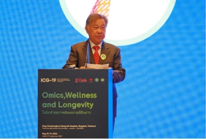 朱拉隆功大學(xué)醫(yī)學(xué)院副院長(zhǎng)沃拉蘇克·肖特勒蘇克發(fā)表主旨演講。主辦方供圖