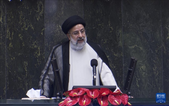 據(jù)伊朗邁赫爾通訊社20日報(bào)道，伊朗總統(tǒng)萊希在直升機(jī)事故中遇難。這是2021年8月5日拍攝的易卜拉欣·萊希的資料照片。 新華社發(fā)（賈瓦德攝）