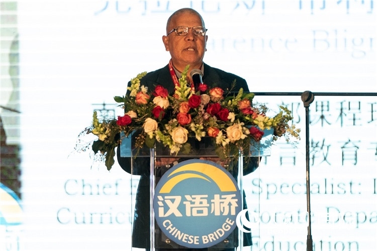 南非基教部專家克拉倫斯·布利格諾特做主旨發(fā)言。人民日報非洲中心分社 希拉茲·莫林?jǐn)z